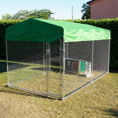 Box Per Cani Modello Husky Media Recinto 3,96 X 2,28 Coperto Senza Porta Ciotole