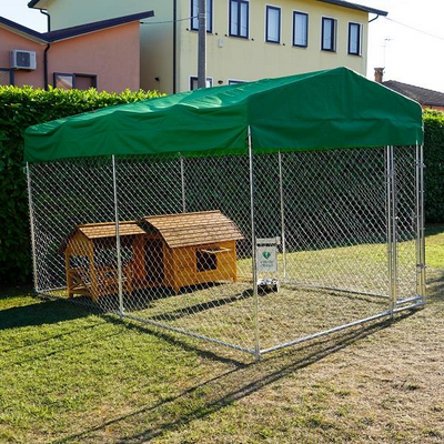 Box Per Cani Modello Matilda Recinto 3,96 X 2,28 Senza Copertura Senza Porta Ciotole