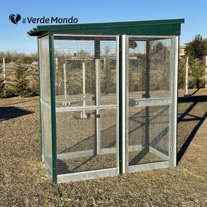 Gabbia per animali con Tetto | Rete Avicoli Dimensioni mt. 2X1X1,90H